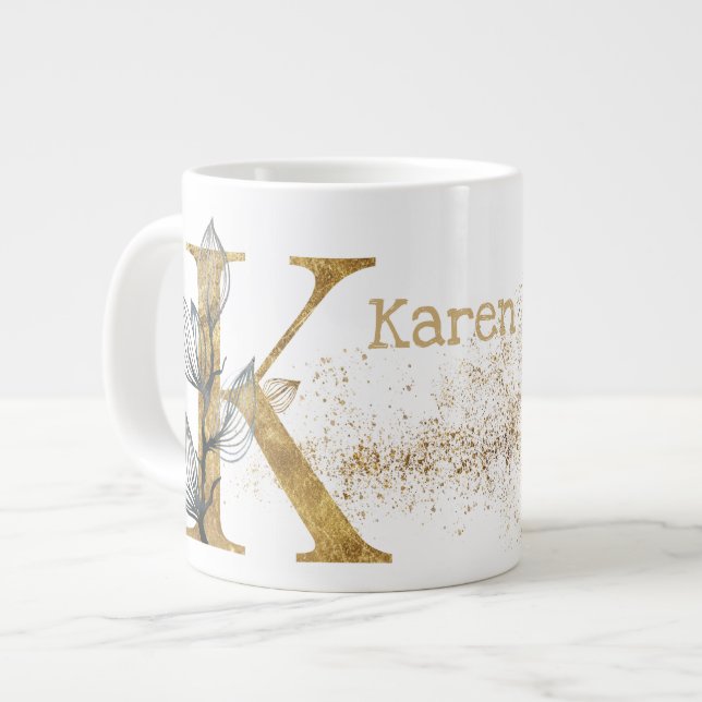 Monogram "K" Jumbo Tasse Soup Ice Cream (Vorderseite Links)