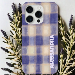 Monogram kariert Gingham Marinebar Case-Mate iPhone Hülle
