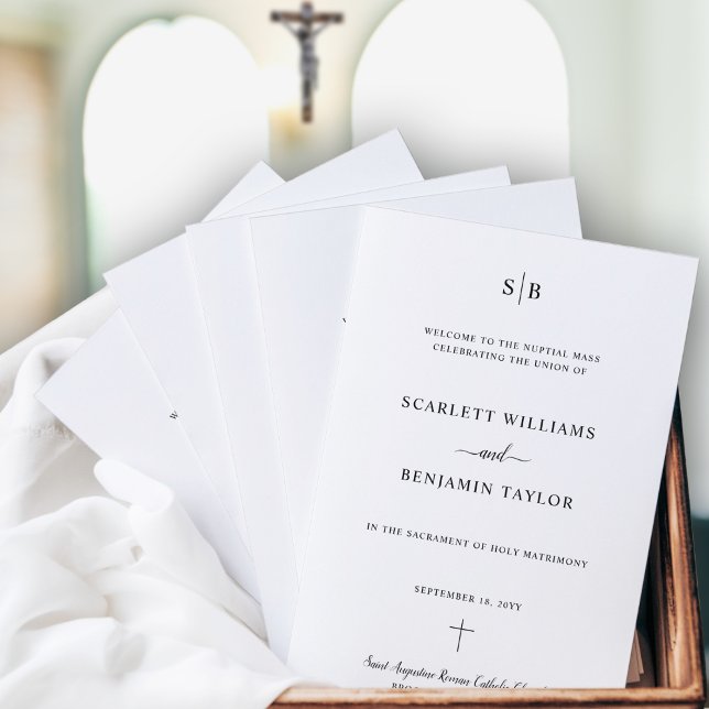 Monogram Katholic Wedding with Full Mass Program (Von Creator hochgeladen)