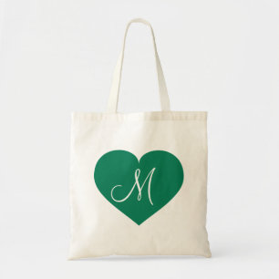 Monogram Kelly Green Heart Tragetasche