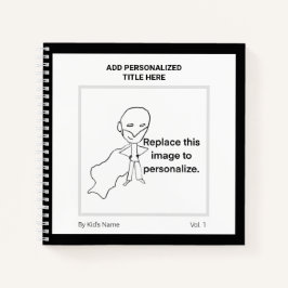 Monogram Kids Art - Moderne Personalisierte Bezeic Notizbuch