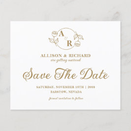 Monogram klassisch elegant, Hochzeit Speichern Sie