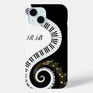 Monogram-Klaviertasten und Musiknotizen Case-Mate iPhone Hülle