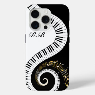 Monogram-Klaviertasten und Musiknotizen Case-Mate iPhone Hülle