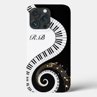 Monogram-Klaviertasten und Musiknotizen Case-Mate iPhone Hülle