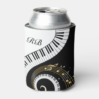 Monogram-Klaviertasten und Musiknotizen Dosenkühler