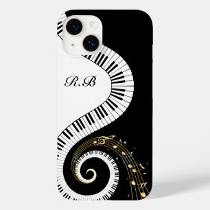 Monogram-Klaviertasten und Musiknotizen Galaxie 3 Case-Mate iPhone Hülle