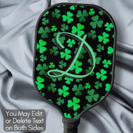 Monogram Kleeblatt Clover Leaf Irland Green Pickleball Schläger