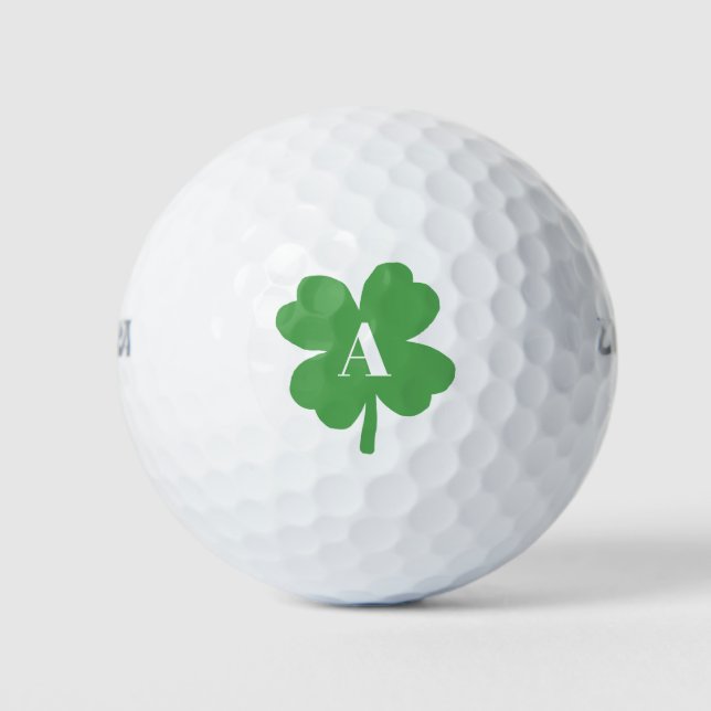 Monogram Kleeblatt Irish Pattern Golfball (Vorderseite)