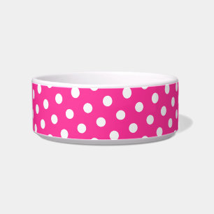 Monogram, kleine Hundeschüssel, rosa und weiße Pol Napf