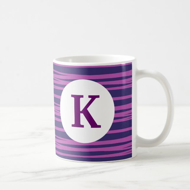 Monogram, kundenspezifisch bedruckte Kaffee-Tasse  Kaffeetasse (Rechts)