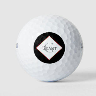 Monogram kundenspezifische Black Red Golf Balls Golfball