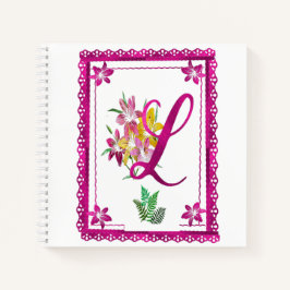 Monogram L: Notebook Notizbuch