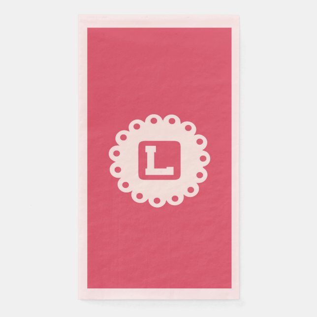 MONOGRAM "L" Paper Napkin Serviette (Vorderseite)