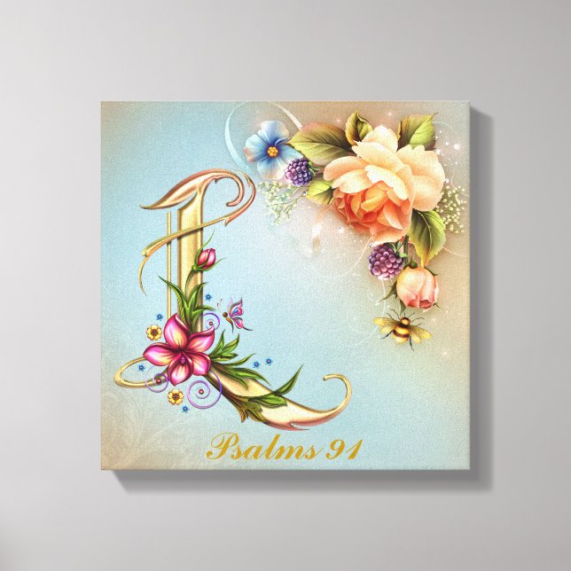 Monogram L Premium Wrapped Canvas (Gloss) Leinwanddruck (Vorderseite)