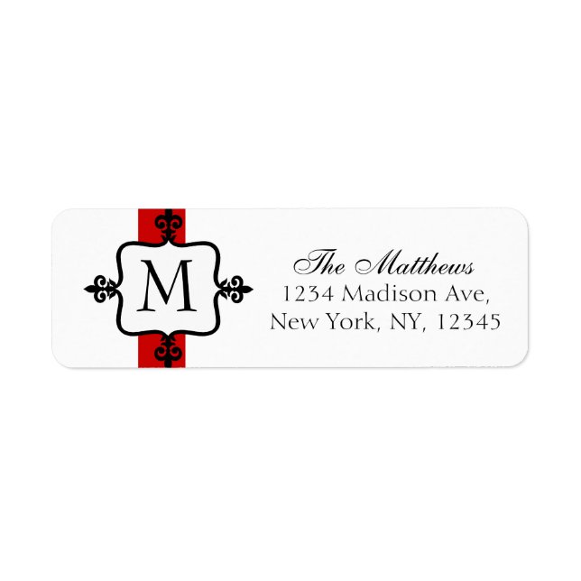 Monogram Labels Red Schwarz-weiß (Vorne)