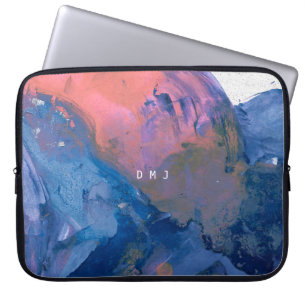 Monogram Laptop Sleeve - Modernes Abstrakt Art Cas