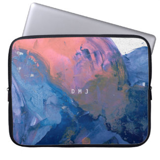 Monogram Laptop Sleeve - Modernes Abstrakt Art Cas
