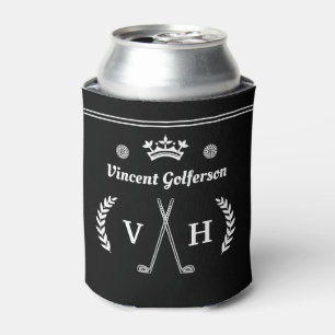 Monogram Laurel Wreath Golf Clubs Kronname Schwarz Dosenkühler