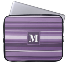 Monogram Lavendelstreifen Laptopschutzhülle