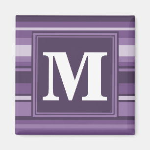 Monogram Lavendelstreifen Magnet