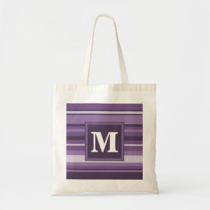 Monogram Lavendelstreifen Tragetasche