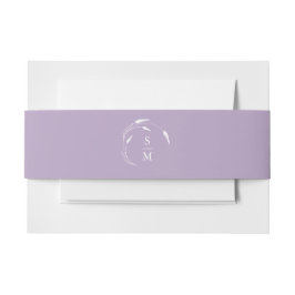 Monogram Lavender Wedding Einladungsbanderole