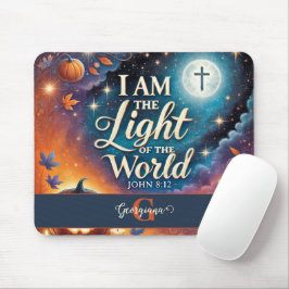 Monogram Lebendige Christliche Halloween Bibelvers Mousepad
