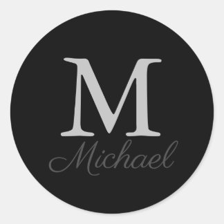 Monogram Leichtnebel Runder Aufkleber