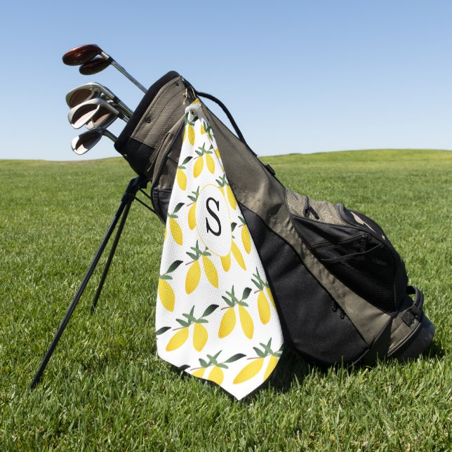 Monogram Lemon Citrus Golfhandtuch (Gras)
