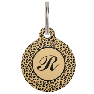 Monogram Leopard Druckmuster Haustiermarke