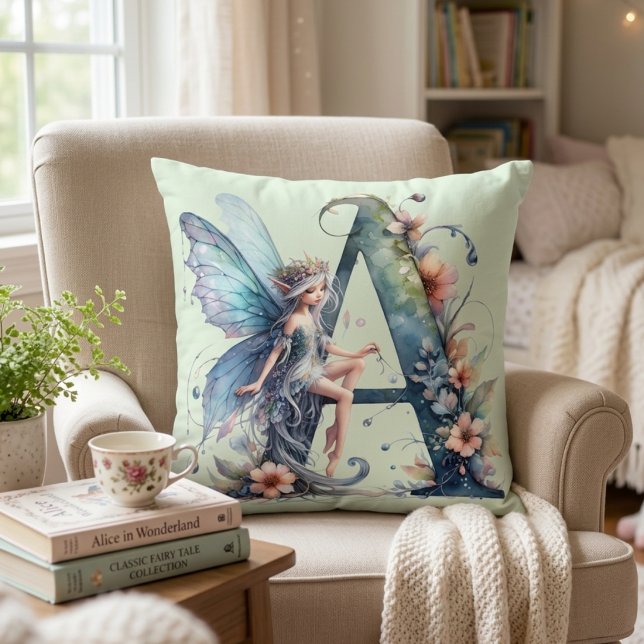 Monogram Letter A Fairy Kissen (Von Creator hochgeladen)
