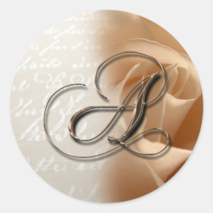 Monogram Letter A Wedding Umschlag Aufkleber