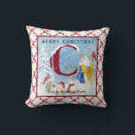Monogram Letter C Snowy Christmas Angel Snowman Kissen<br><div class="desc">Monogram Letter C Snowy Christmas Angel Snowman. Der süße,  niedliche und so zauberhafte Engelsschneemann und seine Waldfreunde,  der Kardinal,  der Igel und ein Liebespaar Hasen spielen in einem Winterwunderland voller Schnee. Copyright,  Audrey Jeanne Roberts.</div>