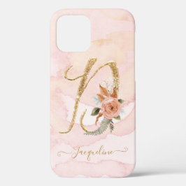Monogram Letter D Gold Script Case-Mate iPhone Hülle
