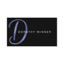 Monogram Letter D Minimalismus Cobalt Blue Glam Vi