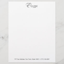 Monogram Letter E Horse Briefbogen