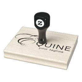 Monogram Letter E Horse Gummistempel