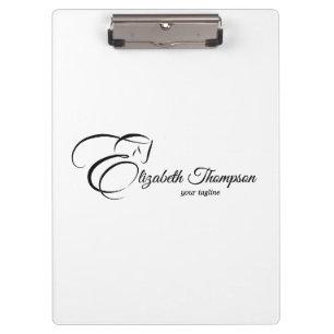 Monogram Letter E Horse Klemmbrett