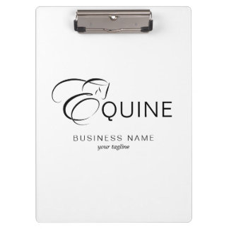 Monogram Letter E Horse Klemmbrett