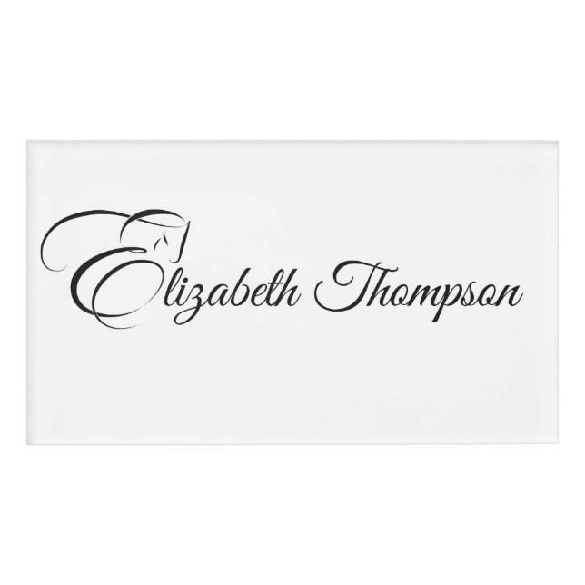 Monogram Letter E Horse Namenschild (Vorderseite)