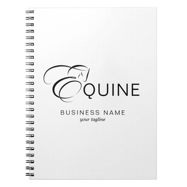 Monogram Letter E Horse Notizblock (Vorderseite)