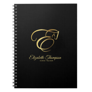 Monogram Letter E Horse Notizblock