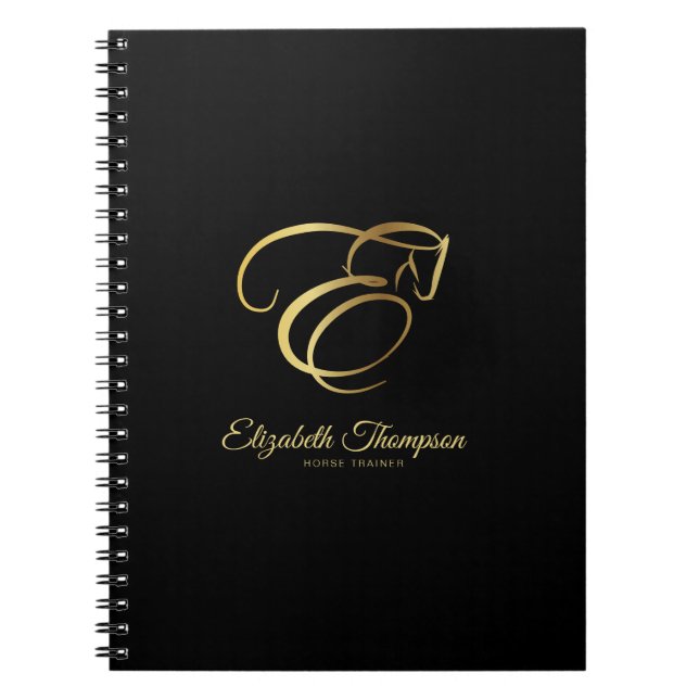 Monogram Letter E Horse Notizblock (Vorderseite)