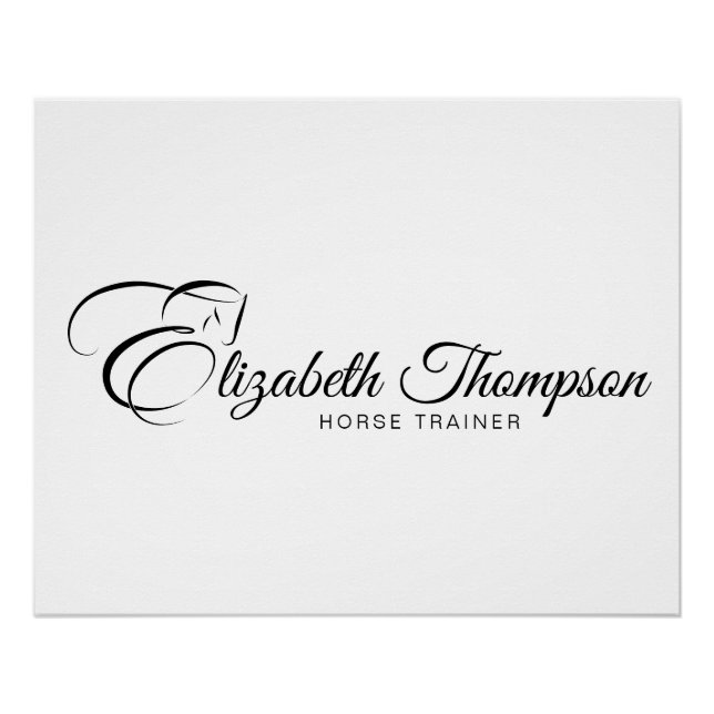 Monogram Letter E Horse Poster (Vorderseite)