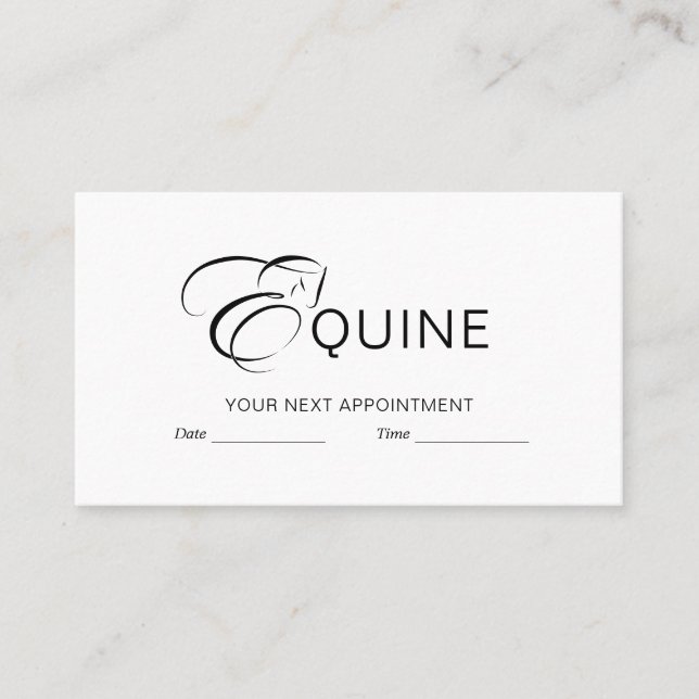 Monogram Letter E Horse Terminkarte (Vorderseite)