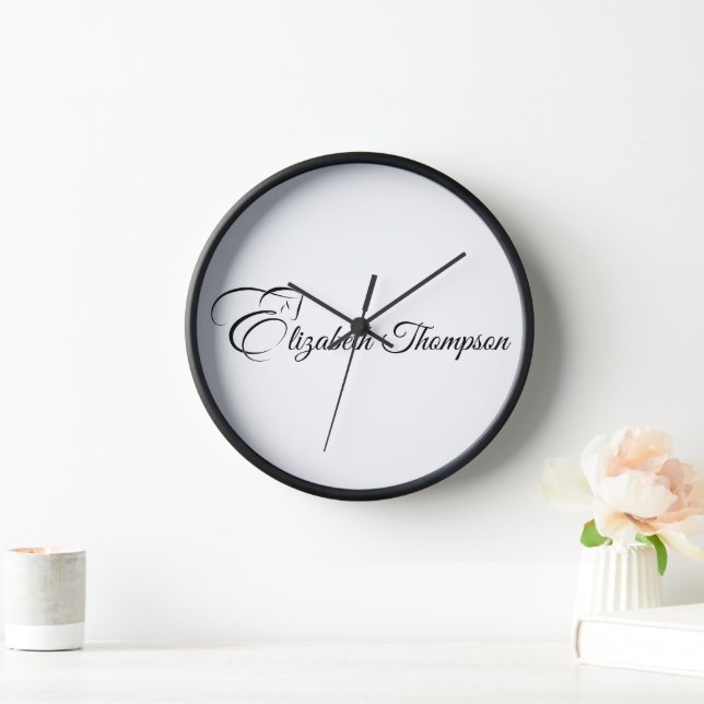 Monogram Letter E Horse Uhr (Zuhause)