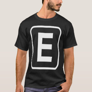 Monogram Letter E Initial Alphabet Mit Monogramm W T-Shirt