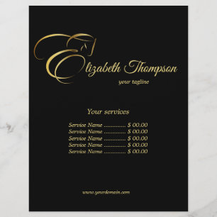 Monogram Letter E Pferd in Goldfarbe Flyer