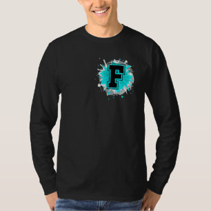 Monogram Letter F Alphabet Initials für Names Star T-Shirt